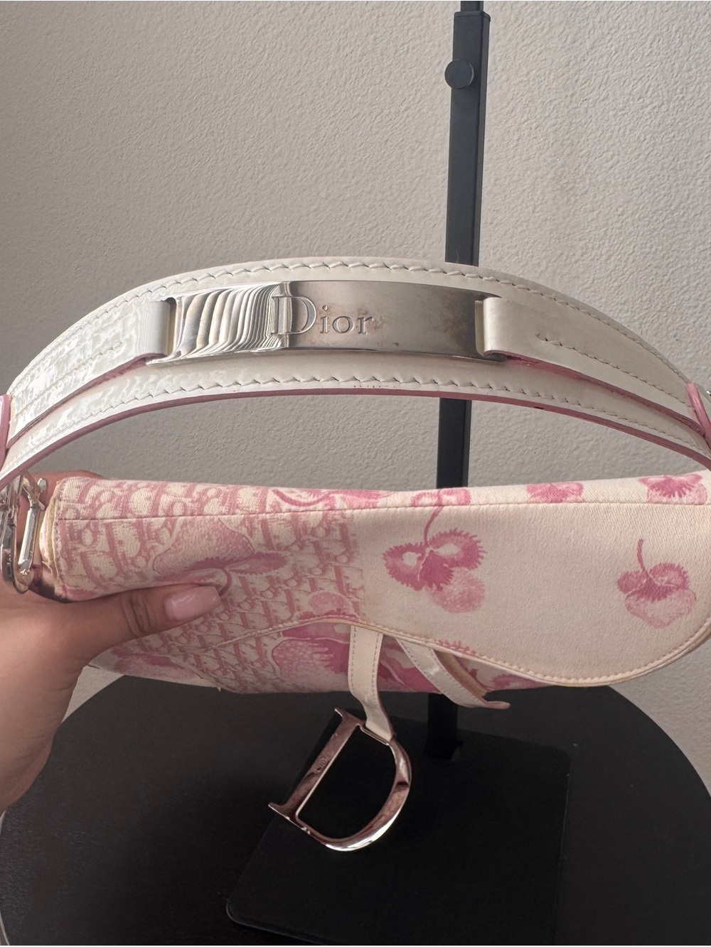 Vintage authentic Christian Dior 2004 PinkGirly Diorissimo Saddle Bag - Picture 8 of 16